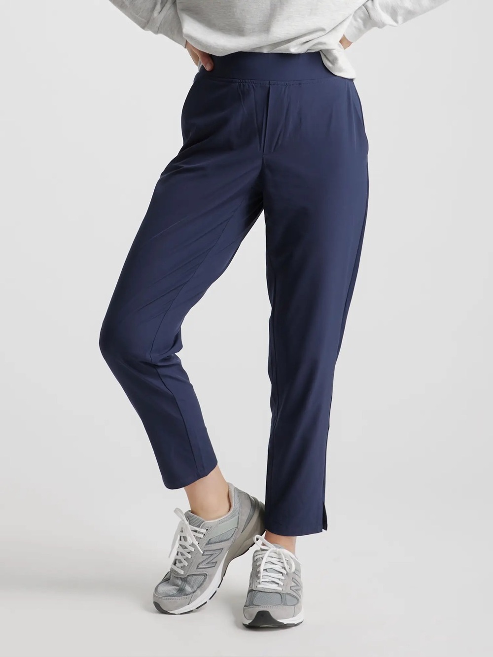 Quince Performance Tech Ankle Pant Womens XL Straight Pull On Travel Office Navy